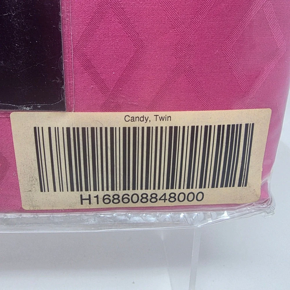 Liz Claiborne Twin Sheet Set Pink Candy 100% Cotton Diamond Pattern New